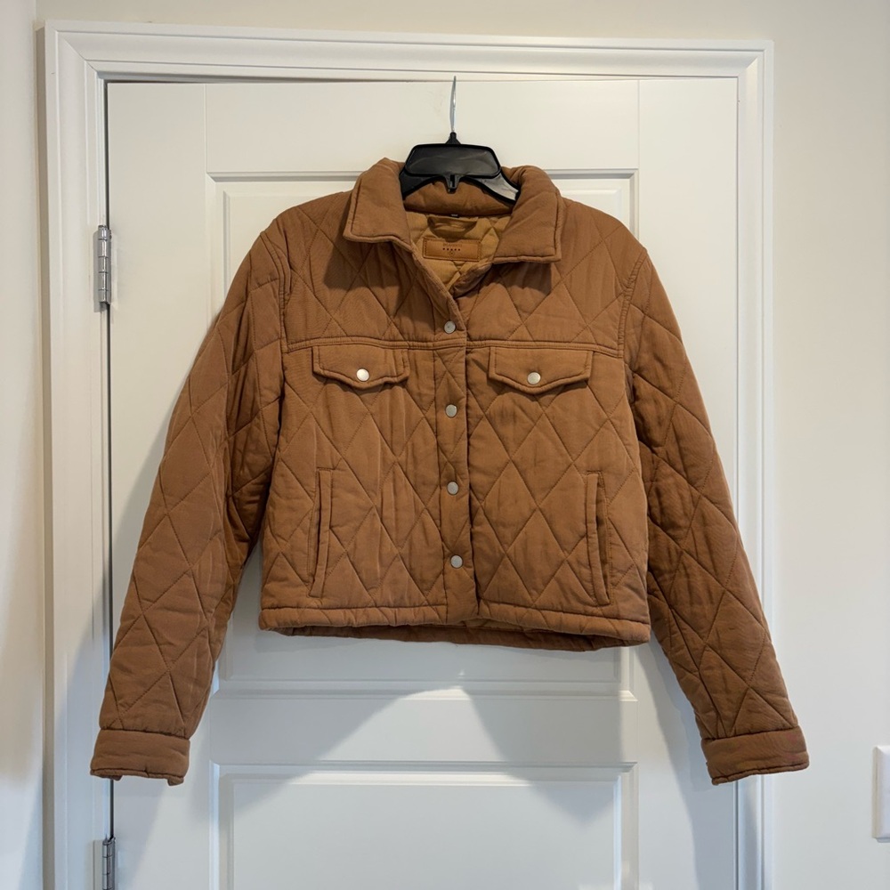 BLANK NYC Quilted Tan Puffer Jacket
